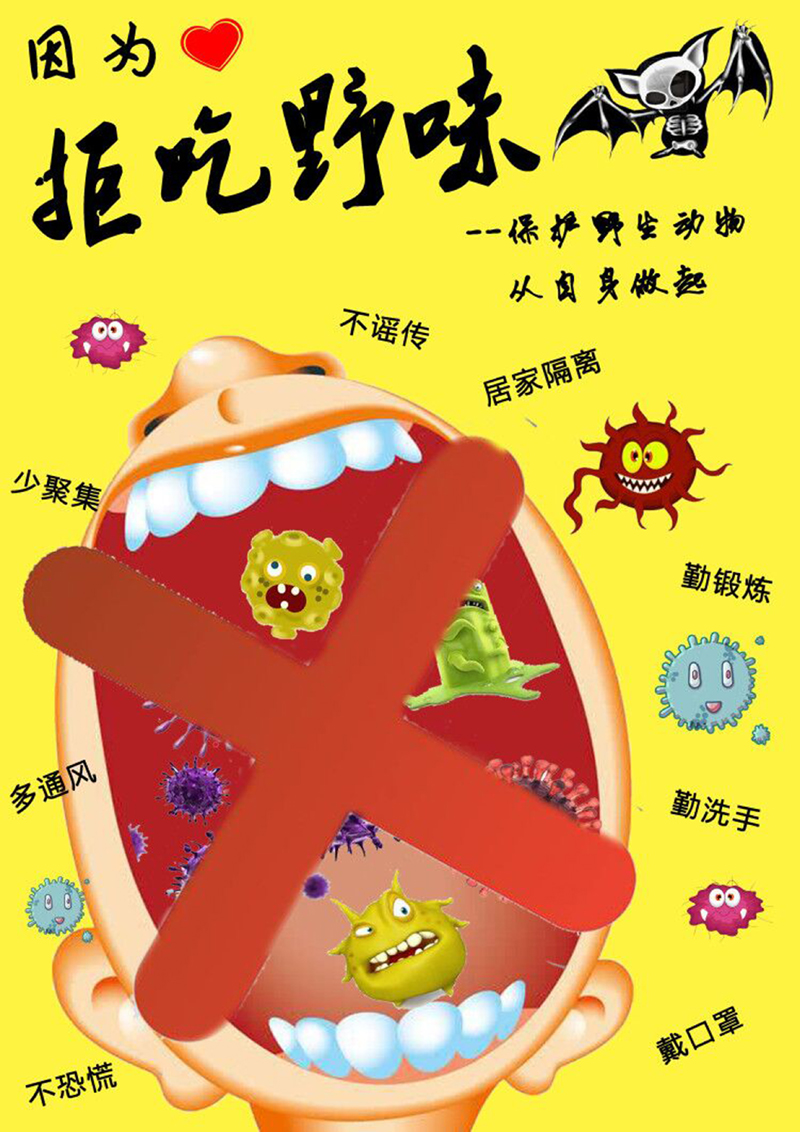 经贸学子手绘海报为疫情防控贡献力量